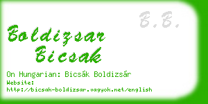 boldizsar bicsak business card